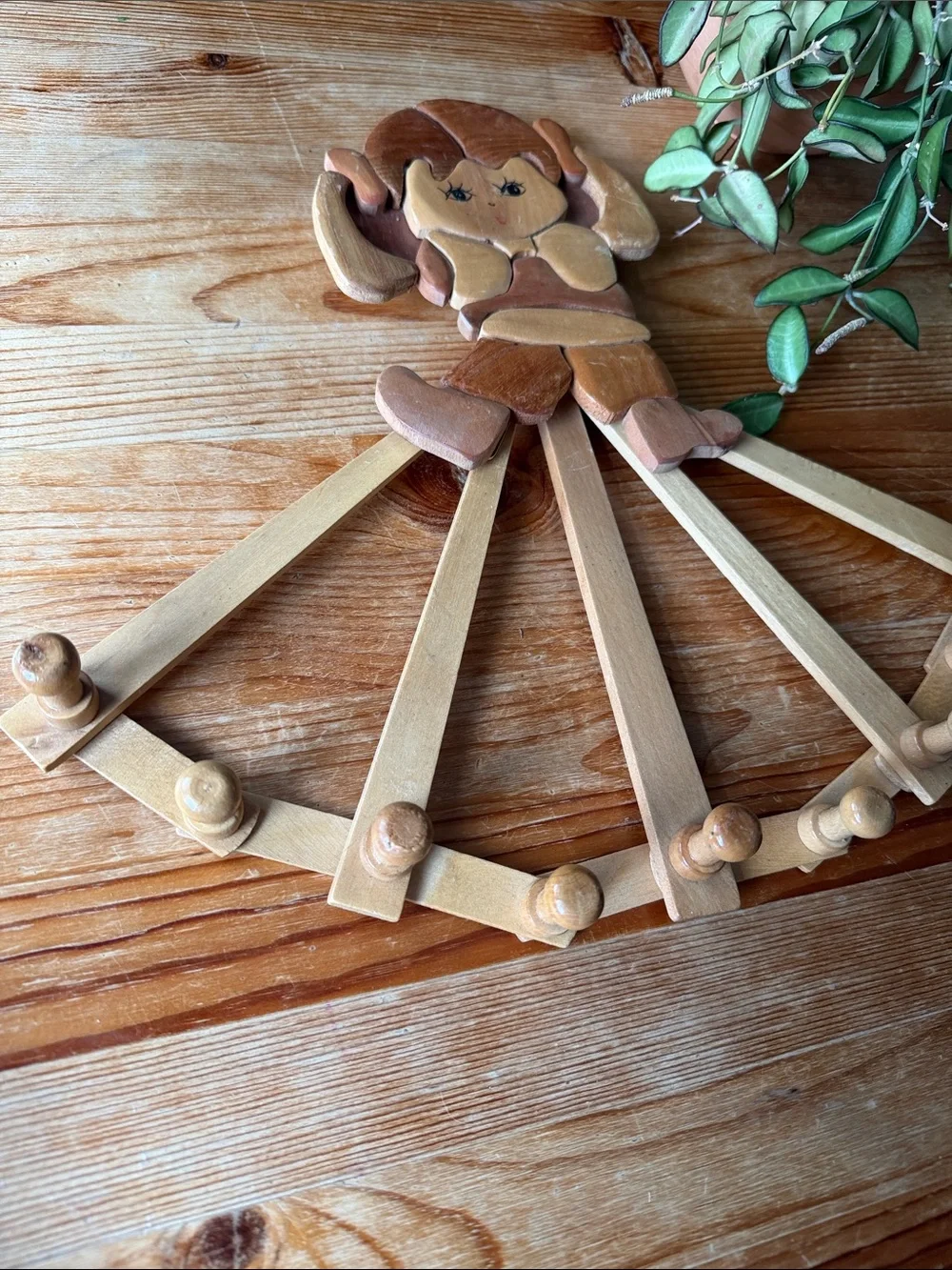 Vintage wooden girl